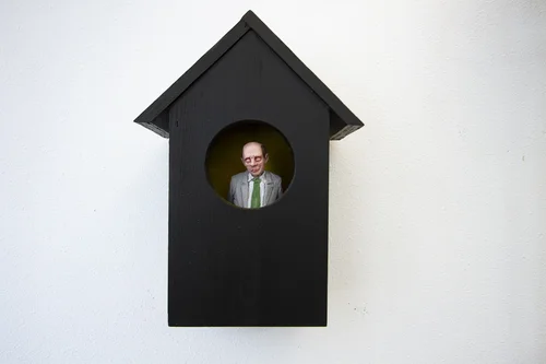 Airbnb II by artist Isaac Cordal